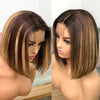 Highlight Ombre Blonde P4/27 13X4 Lace Front Bob Wigs