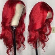 Red Straight and Body Wave 13X6 Lace Front Wigs