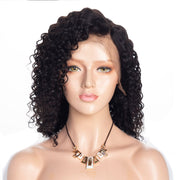 Short Wavy 13X4 Front Lace Bob Wigs natural color