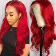 Red Straight and Body Wave 13X6 Lace Front Wigs