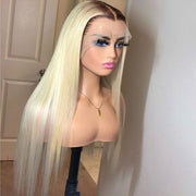 Blonde T4/613Straight Hair and Body Wave 13X6 Front Lace Wigs