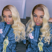 Blonde T4/613Straight Hair and Body Wave 13X6 Front Lace Wigs