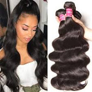 Body Wave Virgin Hair Extensions Natural Color 3 Bundle Deal