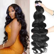 Body Wave Virgin Hair Extensions Natural Color 3 Bundle Deal