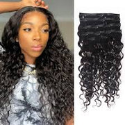 Clip-ins Curly 100% Virgin Hair Extensions Natural Color