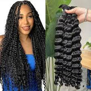 Bulk Hair  Curly Virgin Hair Extensions Natural Color