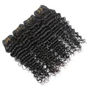 Curly Wave 100% Unprocessed Virgin Hair Extensions Natural Color with 4X4 Lace Closure