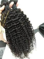 Curly Wave 100% Unprocessed Virgin Hair Extensions Natural Color with 4X4 Lace Closure