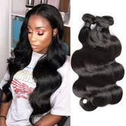 Body Wave Virgin Hair Extensions Natural Color 3 Bundle Deal