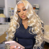 HD 6x6 Lace Closure Wigs Blonde # 613 Body Wave and Straight