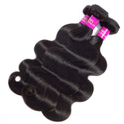 Body Wave Virgin Hair Extensions Natural Color 3 Bundle Deal