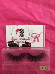 5D 100% mink eyelashes LD series (Length: 2.5 cm)