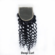 Closure curly Swiss Lace 4x4 Closure  Natural Color