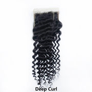 Closure curly Swiss Lace 4x4 Closure  Natural Color