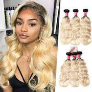 Blonde #613/T1B-613 Virgin Hair Extensions 1 Bundle